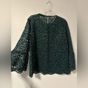 New zara woman green lace blouse size M